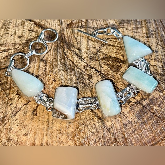 Blue Green Hemimorphite Bracelet 6 1/2”- 7 1/2” - Picture 9 of 11